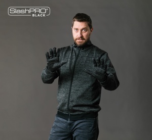 SlashPRO® BLACK Slash Resistant Turtleneck Zipped Jacket