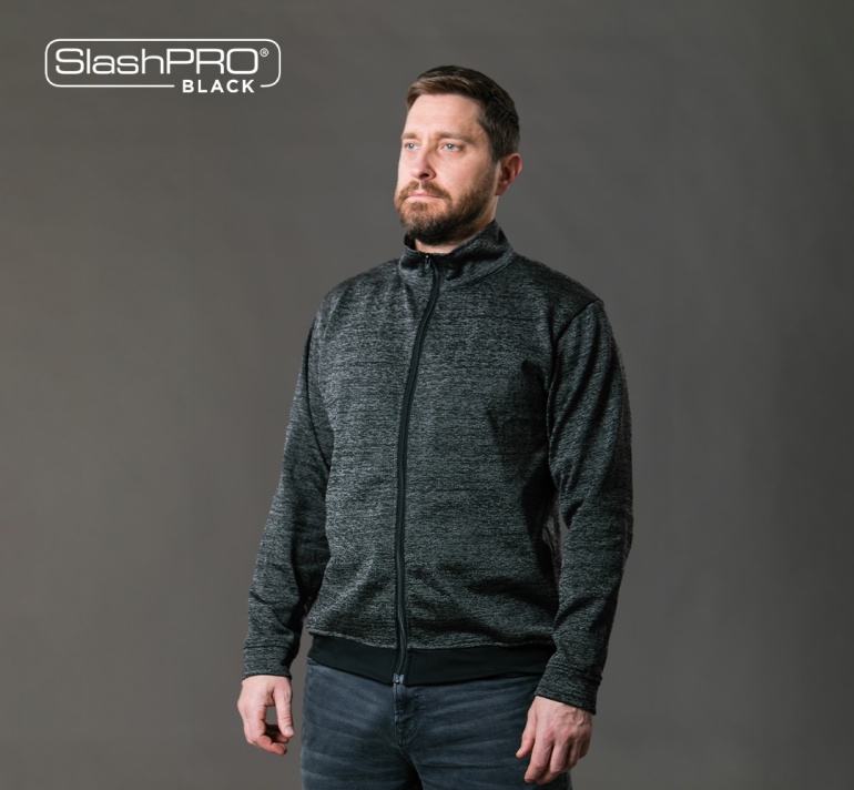 SlashPRO® BLACK Slash Resistant Turtleneck Zipped Jacket